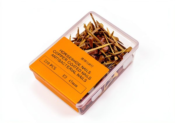 Agatige Horseshoe Nails Copper Plated Steel E5 Stiffness-3