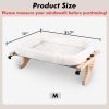 AMOSIJOY Cat Window Perch No Drilling Comfortable Cushion-2