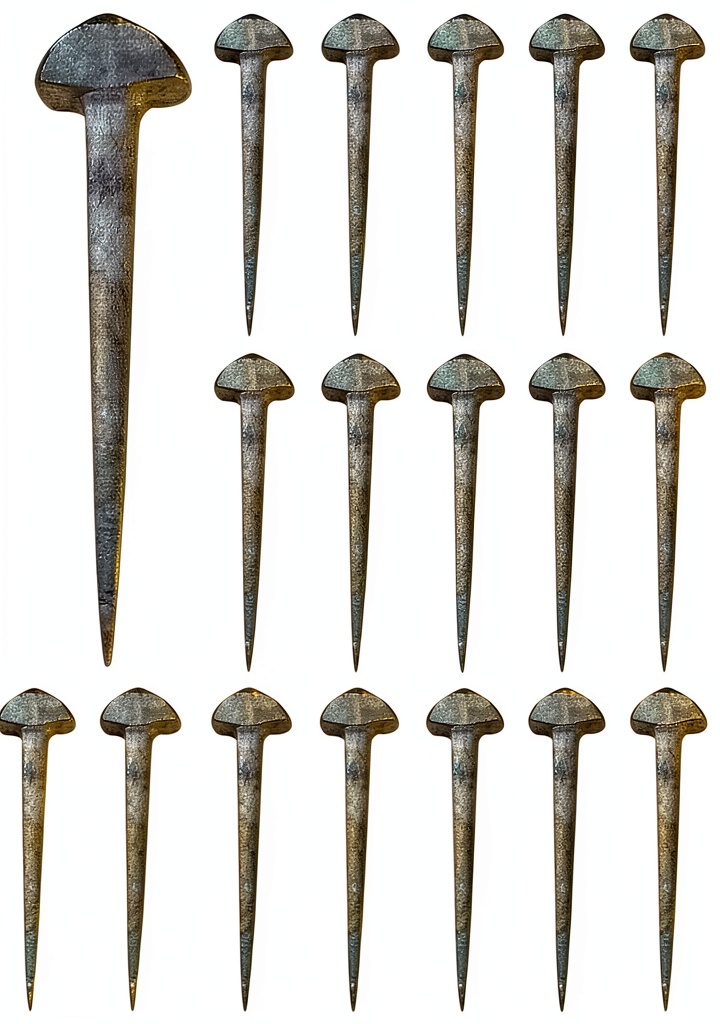 'Close-up of UKCOCO horseshoe nails on a hoof'