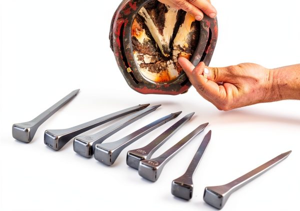 JJHXSM Horseshoe Nails Cold Rolled Steel E5 Size 51mm-4