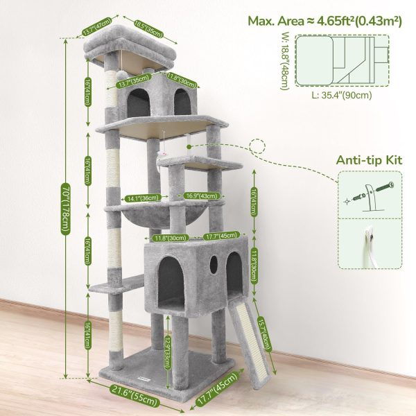 Globlazer Cat Tree Tower Sisal Scratching Posts Large Cats-5