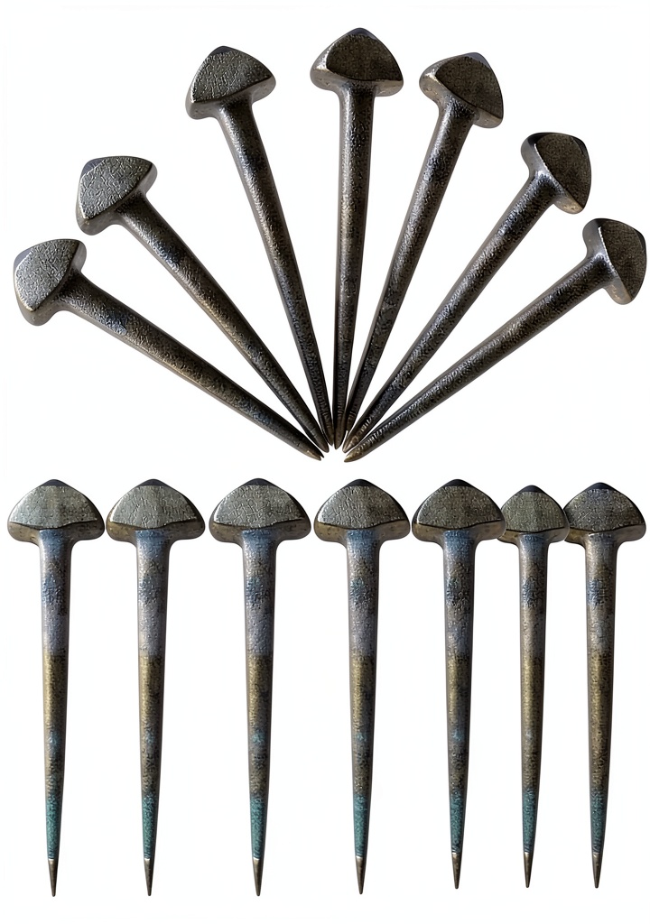 Ipetboom horseshoe nails with sharp bevel design on a hoof