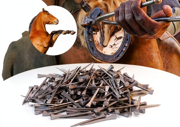 ZLXHDL Steel Horseshoe Nails Professional Farrier Tools Size-5