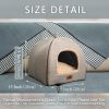 WINDRACING Foldable Cat Bed Cave Tent Soft Fur Fabric-0