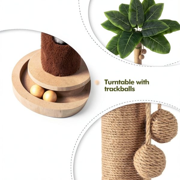 Woochpet Cat Scratching Post Sisal Mouse Toys Large Cats-2