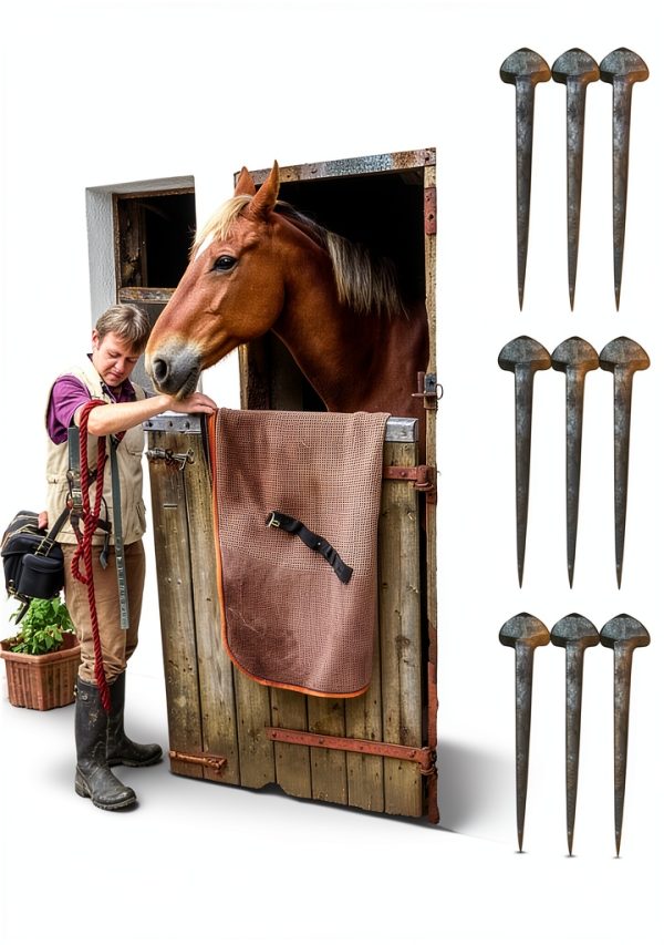 Ipetboom Horseshoe Nails High Strength Iron Sharp Bevel-2