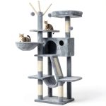 Hey-brother Cat Tree Multi-Level Scratching Post Hammock-0