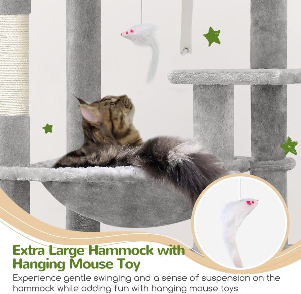 Globlazer Cat Tree Tower Sisal Scratching Posts Large Cats-2