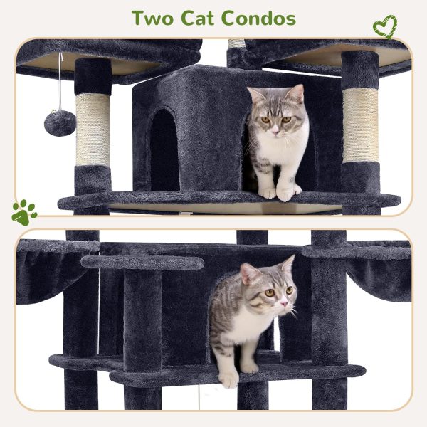 Globlazer Cat Tree Multi Level Sisal Scratching Post for-2