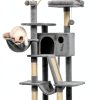 Hey-brother Cat Tree Multi-Level Scratching Post Hammock-2