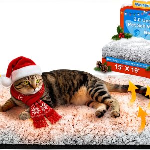 WanPeeGoo Self Warming Cat Bed Dual Foil Fleece Pet Mat-0