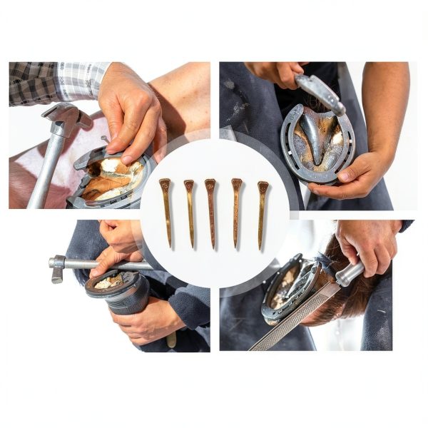 Agatige Horseshoe Nails Copper Plated Steel E5 Stiffness-5