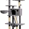 Hey-brother Cat Tree Multi-Level Scratching Post Hammock-1