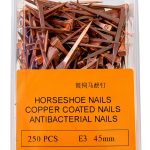 Agatige Horseshoe Nails Copper Plated Steel E5 Stiffness-0