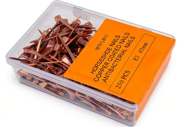 Agatige Horseshoe Nails Copper Plated Steel E5 Stiffness-7