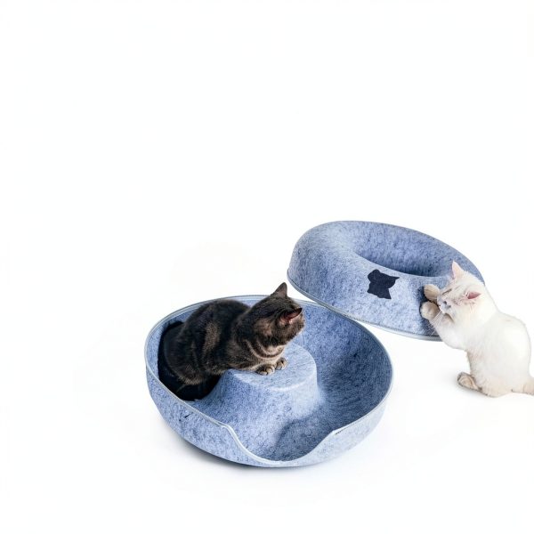 Cattasaurus Peekaboo Cat Cave Bed Tunnel Large Cats-5