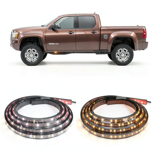 LED Running Board Lights OPL5 70in Strip Waterproof Amber White-0