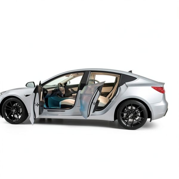 Car Door Logo LED Light Meagkka Waterproof Plastic Pod for Tesla Model-1