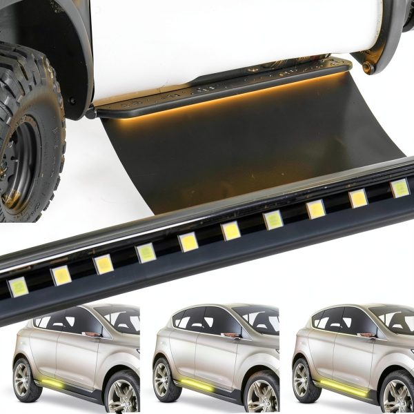 LED Running Board Lights OPL5 70in Strip Waterproof Amber White-1
