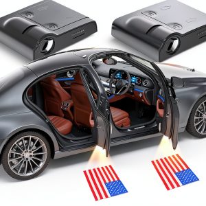 Car Door Light Projector Augeny American Flag LED Magnetic-0