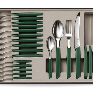 Victorinox Swiss Modern Cutlery Set 24-Piece Sage Green-0