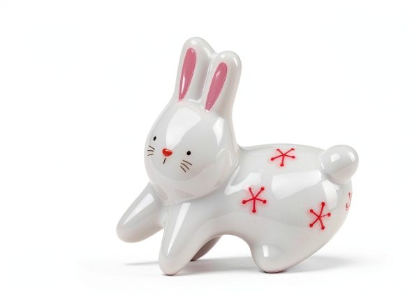 Ceramic Chopsticks Rest TMXAOK 6 Piece Rabbit Shaped Tableware Holder-1