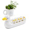 Chinese Characteristics Ceramic Cute Yellow Duck Pattern Chopstick Rest Spoon Fork Knife Holder-1