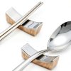 Stainless Steel Chopsticks Rest Set of 4 with Knife Rest J124-2