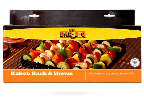 Non-Stick Kabob Rack by Home Essentials Durable Stainless Steel Design-0