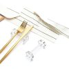 10 Pcs Crystal Acrylic Dumbbell Knife Fork Rest Bulk High Transparent Knife Chopstick Spoon Holder Restaurant Supplies for Placing Tableware Table Decoration Wedding Housewarming Favor Gifts-3
