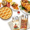 Thanksgiving Turkey Cutlery Holders FIESTAJOY 42 Piece Cardboard Rests-6