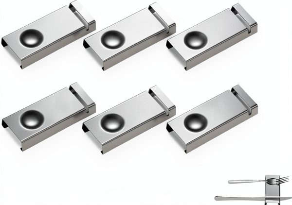 Cutlery Rests by maiwalk 304 Stainless Steel Set of 6 Silver A-0