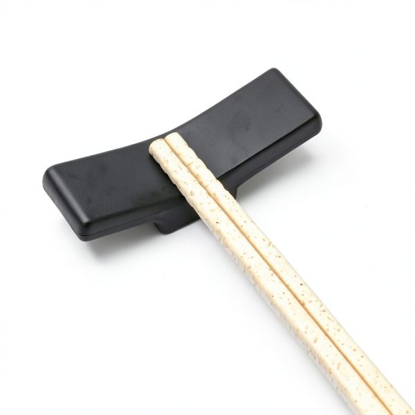 Pomeat Black Porcelain Knife Rests Set of 8 – Chopstick Spoon Holders-3