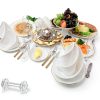 10 Pcs Crystal Acrylic Dumbbell Knife Fork Rest Bulk High Transparent Knife Chopstick Spoon Holder Restaurant Supplies for Placing Tableware Table Decoration Wedding Housewarming Favor Gifts-2