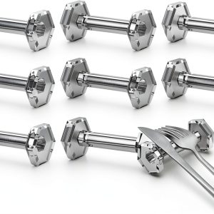 10 Pcs Crystal Acrylic Dumbbell Knife Fork Rest Bulk High Transparent Knife Chopstick Spoon Holder Restaurant Supplies for Placing Tableware Table Decoration Wedding Housewarming Favor Gifts-0