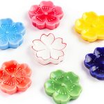 Japanese Style Ceramic Sakura Chopstick Rest Spoon Fork Knife Holder-0