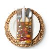 Thanksgiving Turkey Cutlery Holders FIESTAJOY 42 Piece Cardboard Rests-3