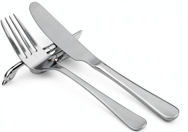 Swan Lake Knife Rest by BMTick Silver Set of 12 Stainless Steel-1
