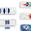 Ceramic Chopsticks Rest Rack 3pcs by CRASPIRE Blue Porcelain-1