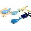 Blue Whale Ceramic Chopstick Holder Set 4 pcs Porcelain Utensil Rests-2