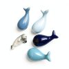 Blue Whale Ceramic Chopstick Holder Set 4 pcs Porcelain Utensil Rests-4