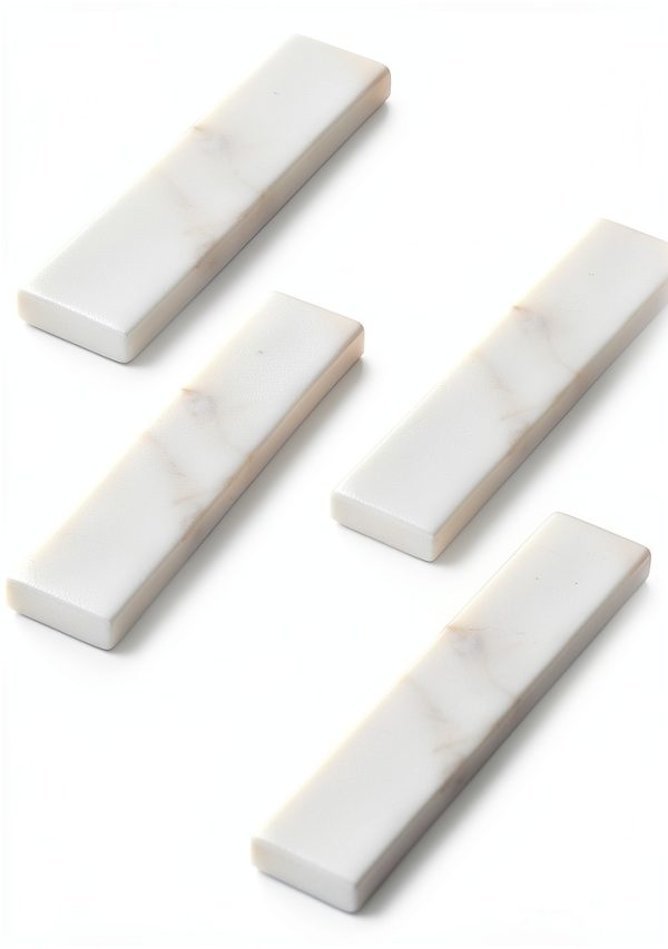 Koyo Pottery White Marble Cutlery Rest Set of 4 4.3 in (11 cm)-0